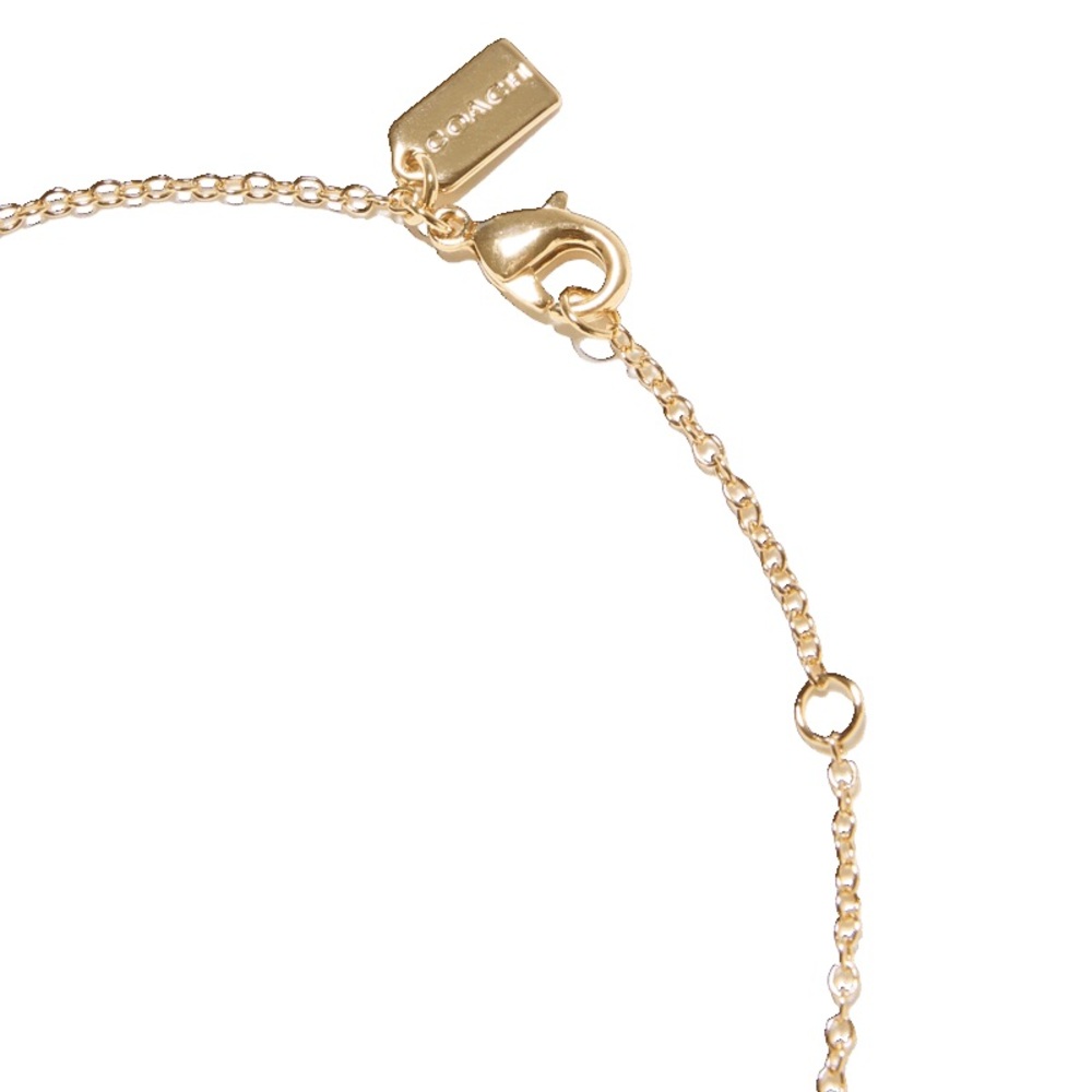 Coach Brass Heart Necklace in Gold - Picture 3 of 5